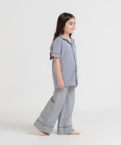 Girls' Striped Pajama Set