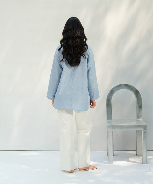 Women's Linen Half Placket Shirt