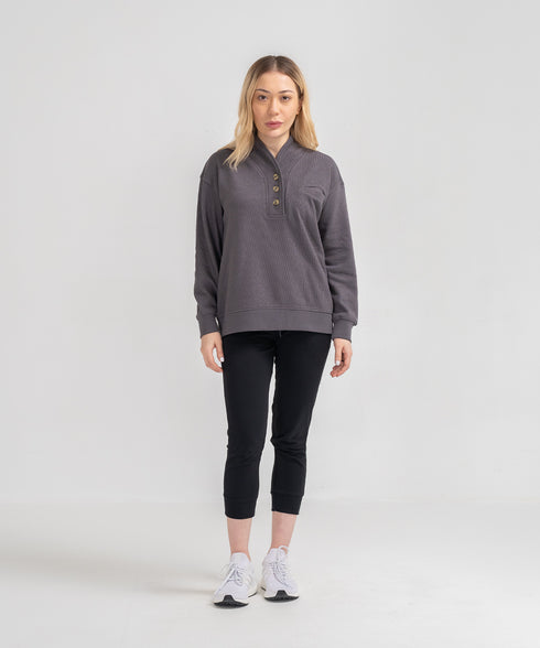 Women's Terry Pocket Henley