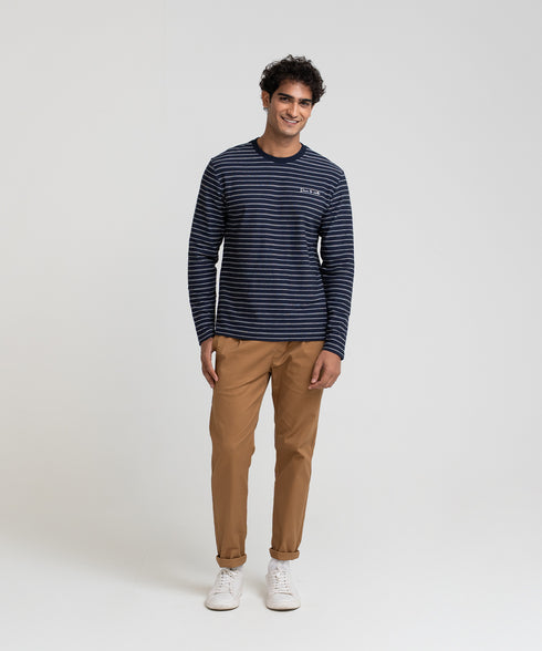 Men's Striped Long Sleeve Tee