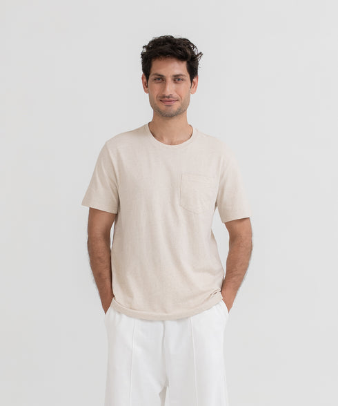 Men's Linen Pocket Tee