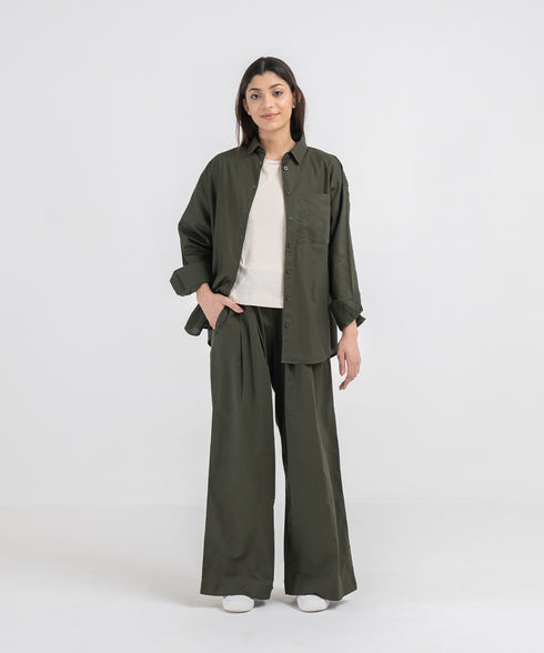 Women's Twill Button Down Shirt