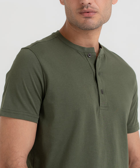 Men's Basic Henley Tee