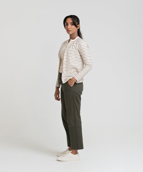 Women's Striped Cardigan