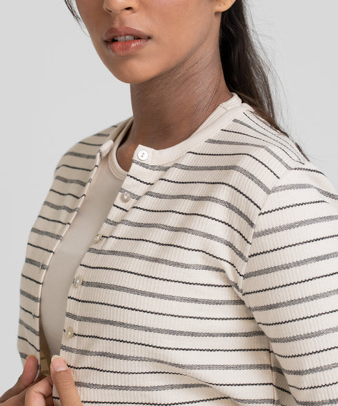 Women's Striped Cardigan