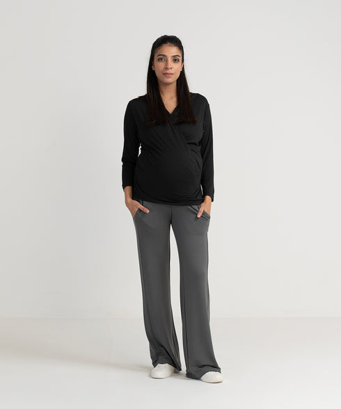 Women's Maternity/Nursing Wrap Top