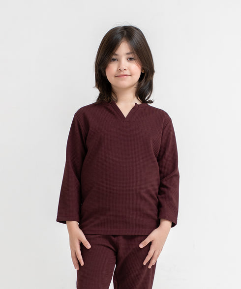 Girls' Waffle Long Sleeve Shirt
