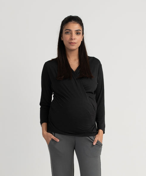 Women's Maternity/Nursing Wrap Top