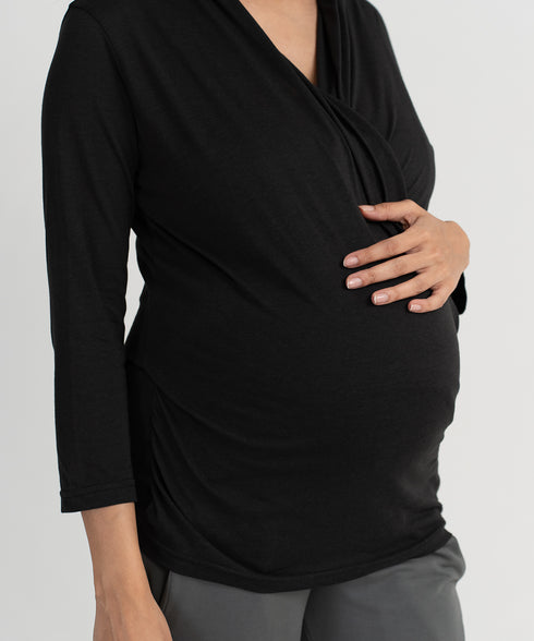 Women's Maternity/Nursing Wrap Top