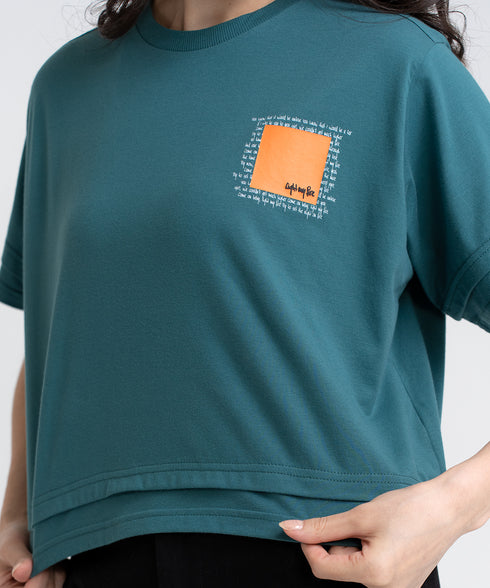 Women's Cropped Panel Tee