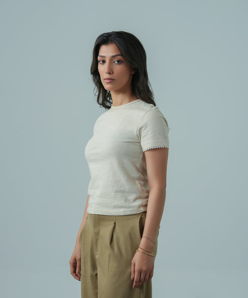 Women's Linen Lace Tee
