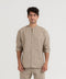 Men's Linen Band Collar Shirt