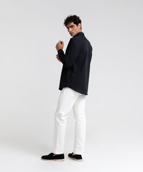 Men's Pin Tucks Button Down Shirt