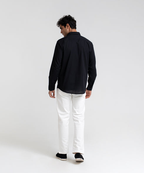 Men's Pin Tucks Button Down Shirt