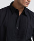 Men's Pin Tucks Button Down Shirt