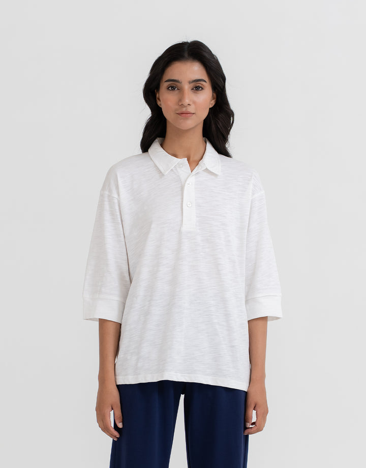 Women's Slub Collar Shirt