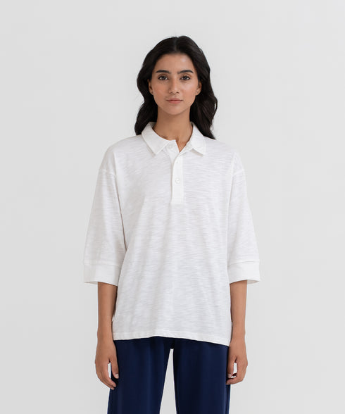 Women's Slub Collar Shirt