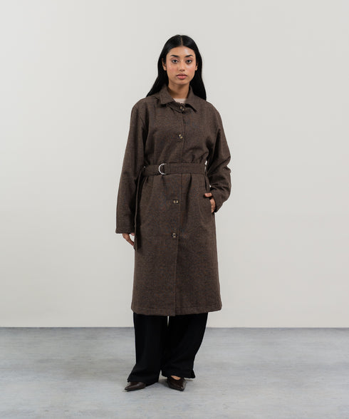 Women's Tweed Trench Coat