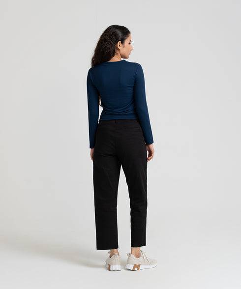 Women's Modal Fitted Long Sleeve Tee