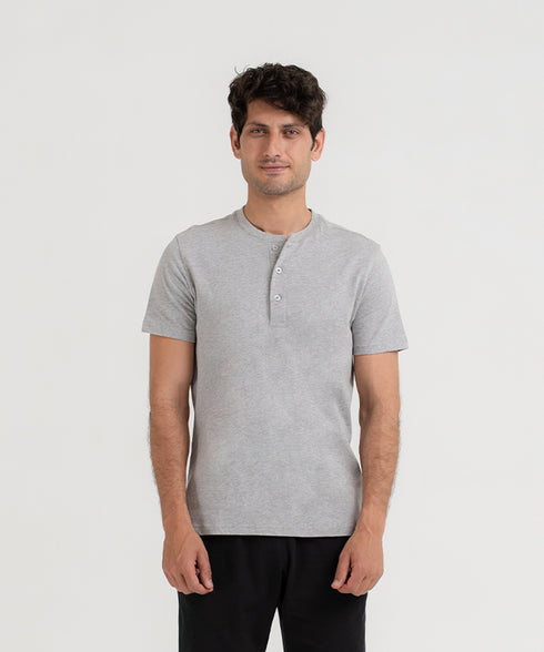 Men's Basic Henley Tee