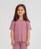 Girls' Ribbed Slit Tee