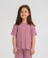 Girls' Ribbed Slit Tee