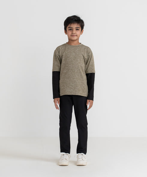 Boys' B-Fit Double Sleeve Tee