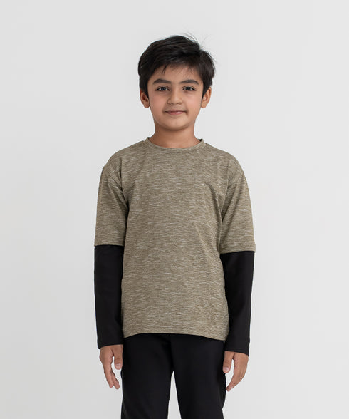 Boys' B-Fit Double Sleeve Tee