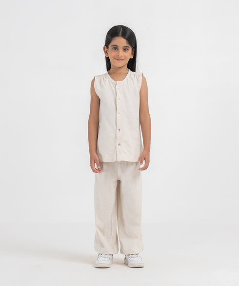 Girls' Linen Button Down shirt