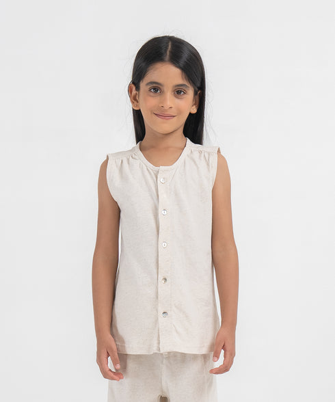 Girls' Linen Button Down shirt