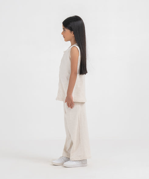Girls' Linen Flared Pants