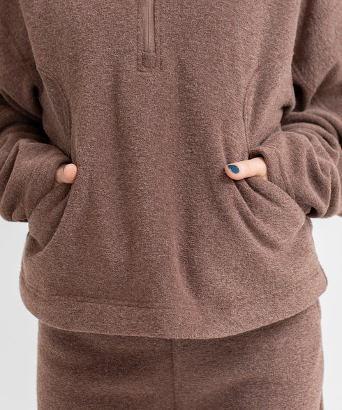 Women's Towel Terry Cropped Hoodie