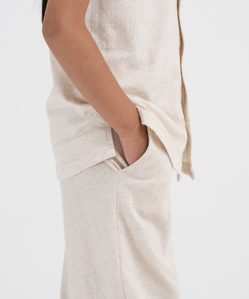 Girls' Linen Flared Pants