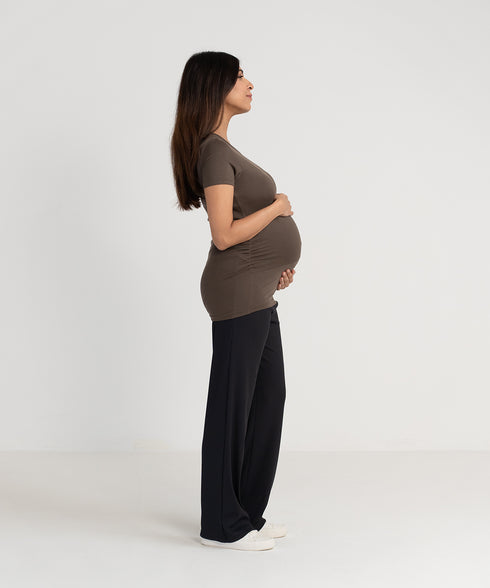 Women's Maternity/Nursing Zipper Tee