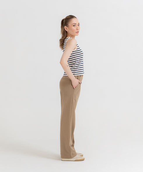 Women's Striped Cropped Tank Top