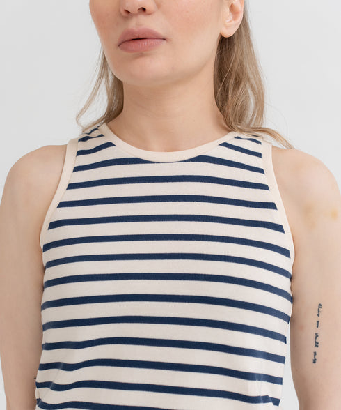 Women's Striped Cropped Tank Top