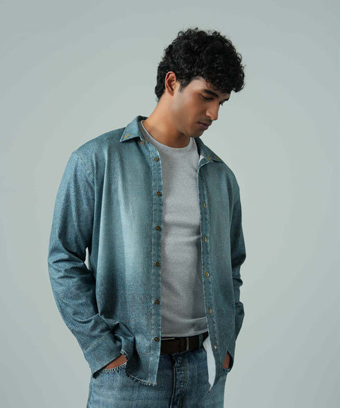 Men's Denim Terry Shirt