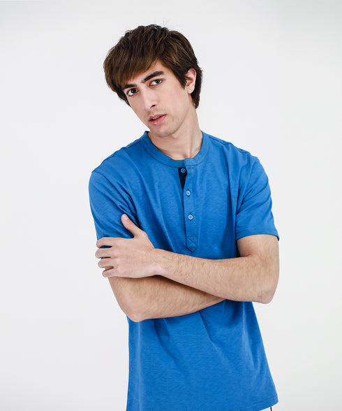 Men's Slub Henley Tee