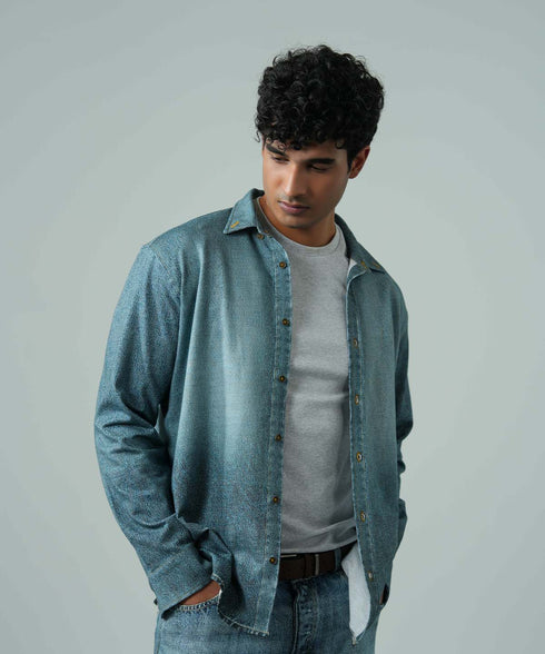 Men's Denim Terry Shirt