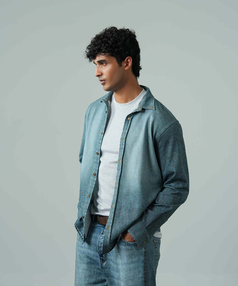 Men's Denim Terry Shirt