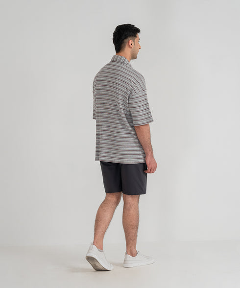 Men's Waffle Striped Shirt