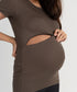 Women's Maternity/Nursing Zipper Tee