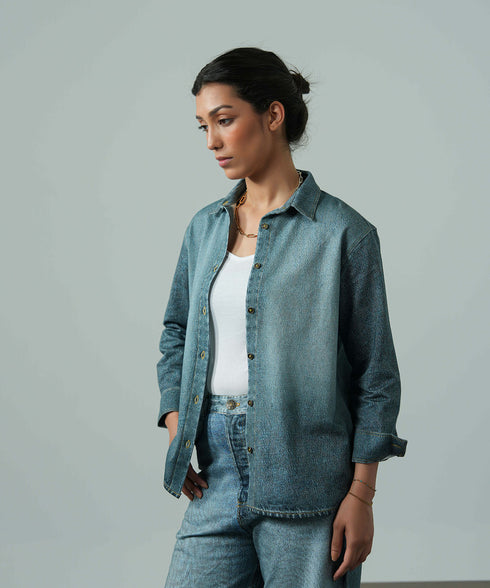 Women's Denim Terry Shirt