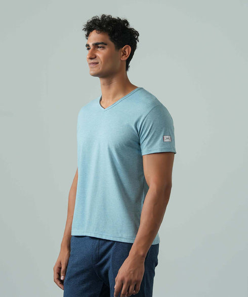Men's Melange Raw Edges Tee