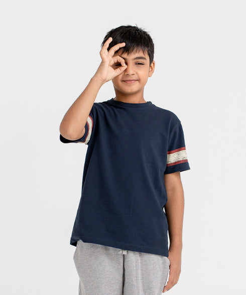 Boys' Pique Striped Tee