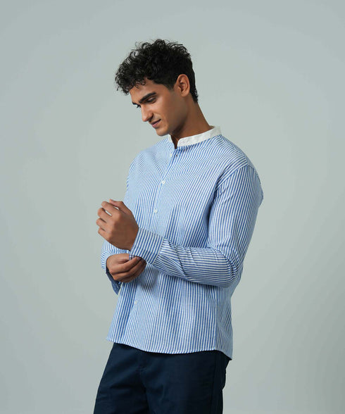 Men's Contrast Striped Shirt