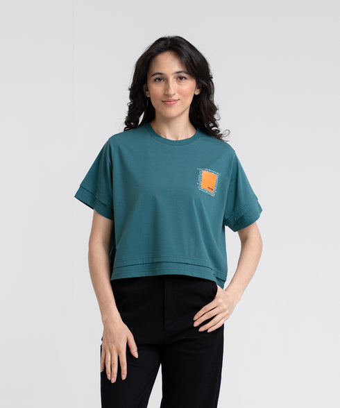 Women's Cropped Panel Tee