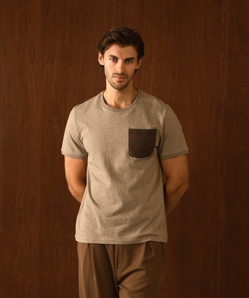 Men's Contrast Pocket Tee