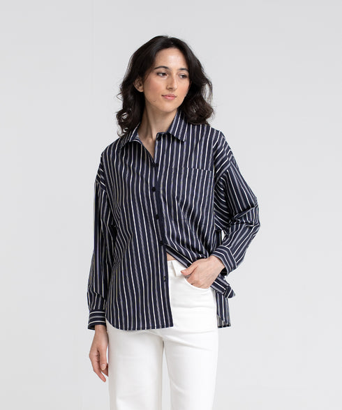 Women's Striped Relaxed Fit Shirt