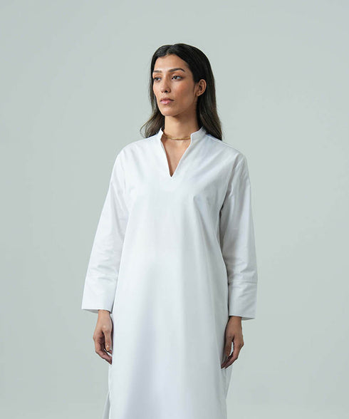 Women's Band Collar Tunic